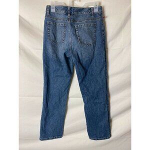 WOMENS BASS JEANS SIZE 8 STRAIGHT LEG MEDIUM WASH MID RISE